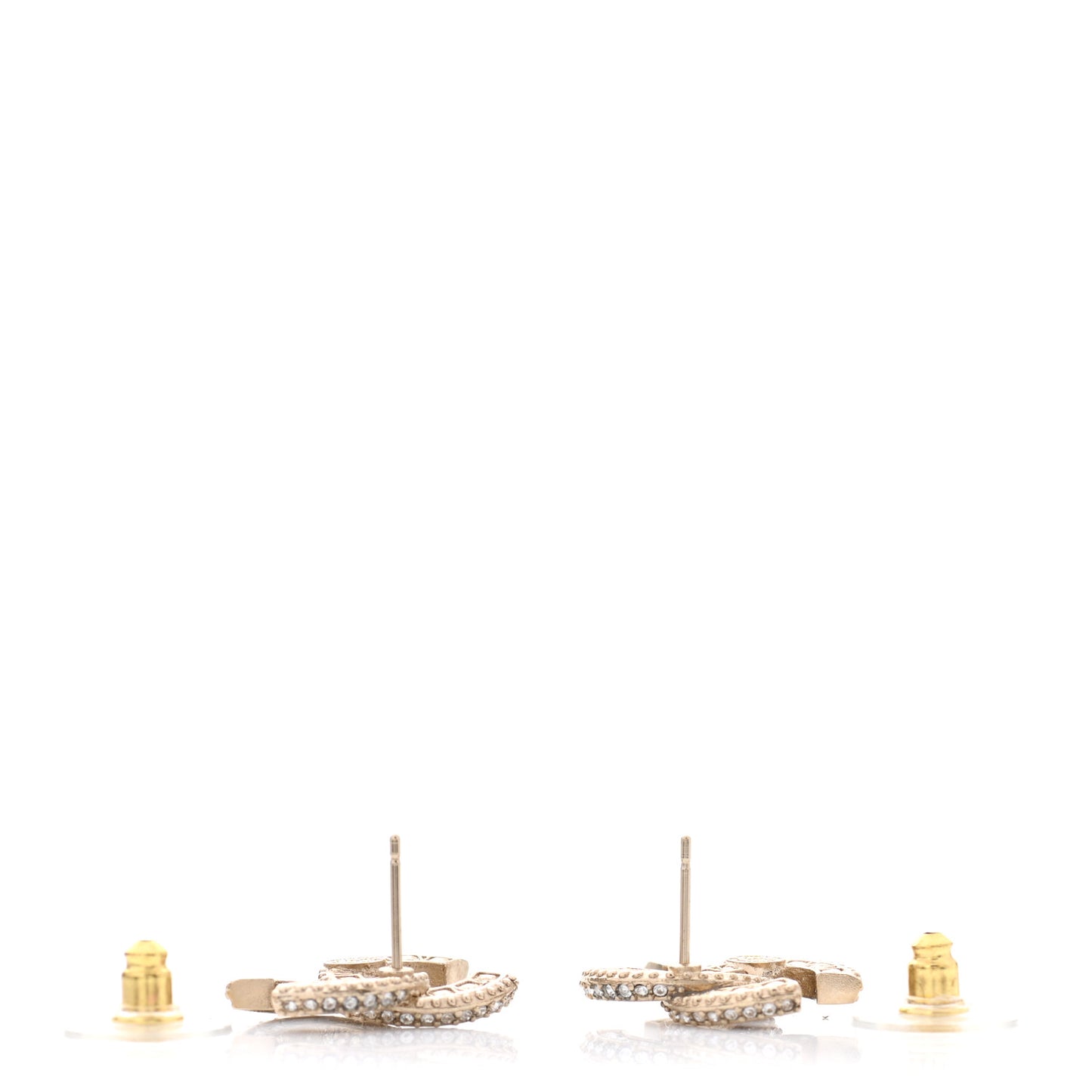Crystal Timeless CC Earrings Light Gold