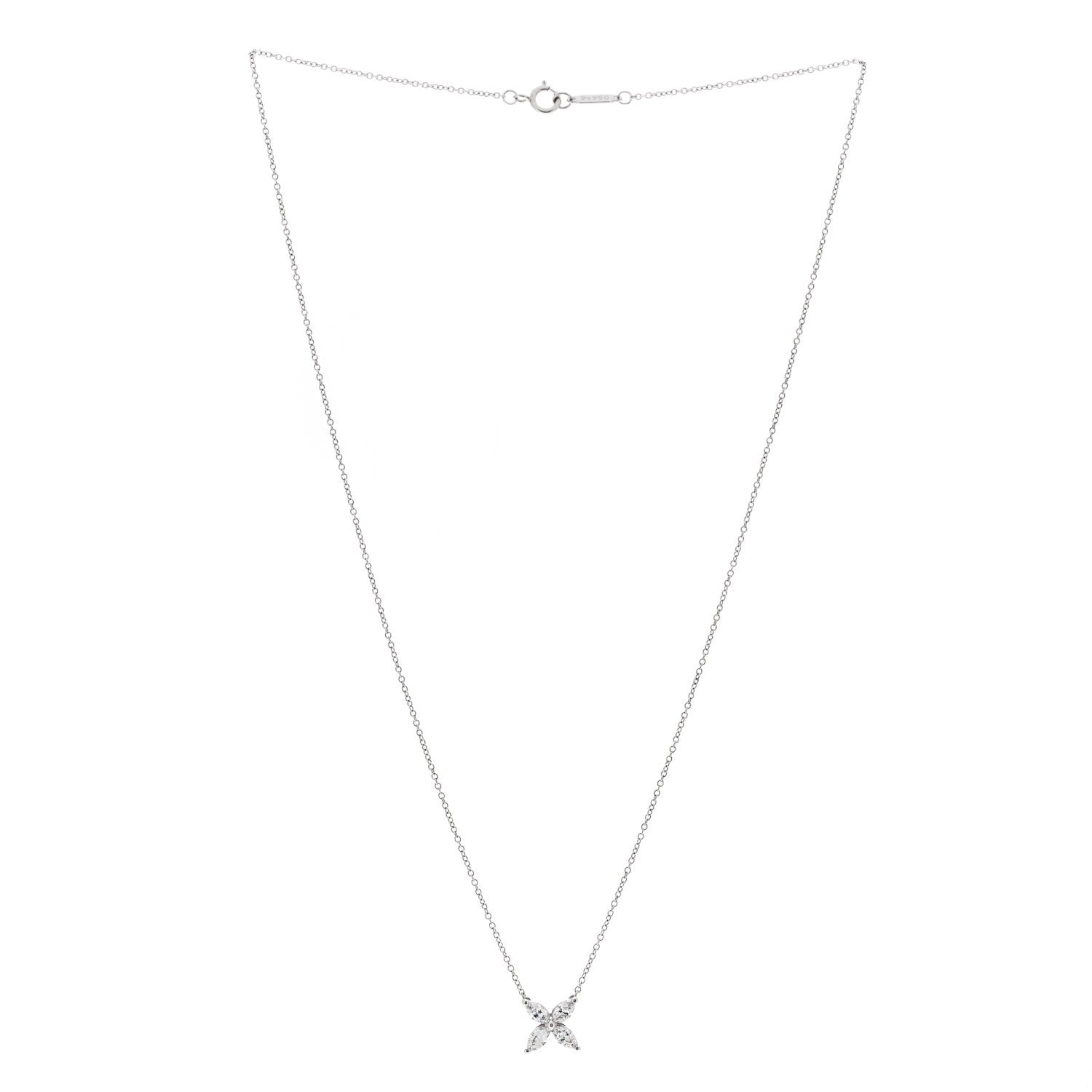 Tiffany Platinum Diamond Small Victoria Necklace 3 of 5