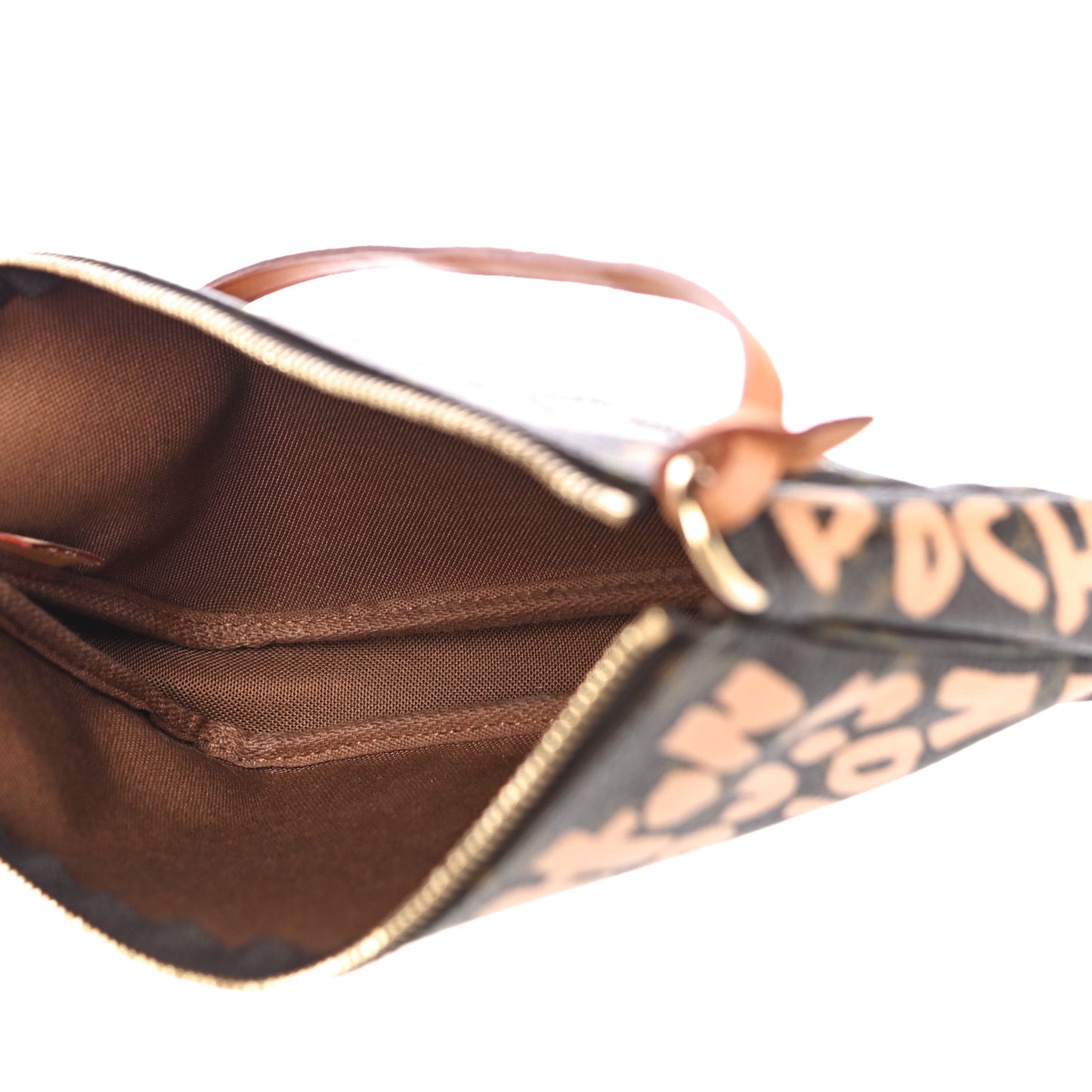 Monogram Graffiti Pochette Accessories Peach