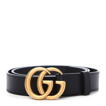 Gucci Calfskin Double G 30mm Belt 90 36 Black 1 of 7