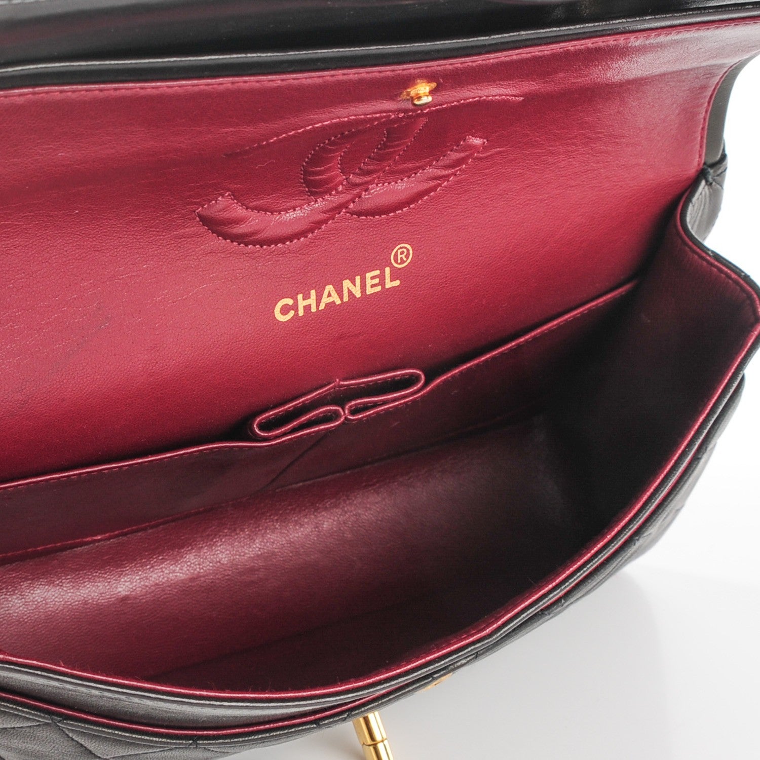 Chanel Lambskin Quilted Medium Double Flap Black 5 of 9