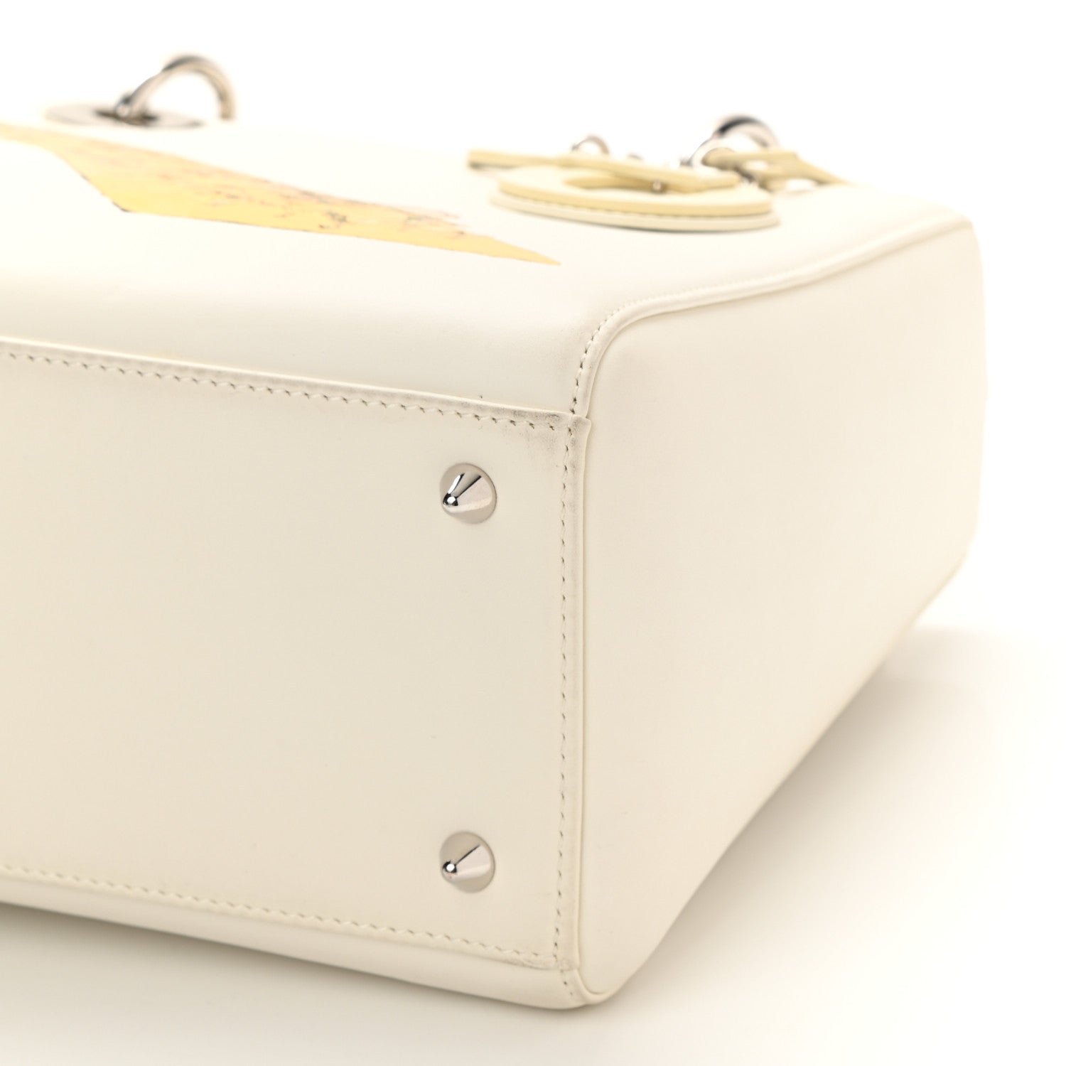 Christian Dior X Andy Warhol Calfskin Medium Lady Dior White