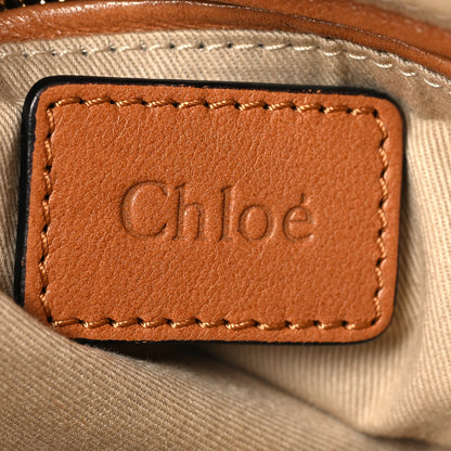 Chloe Calfskin Embroidered Medium Marcie Satchel Tan 6 of 10