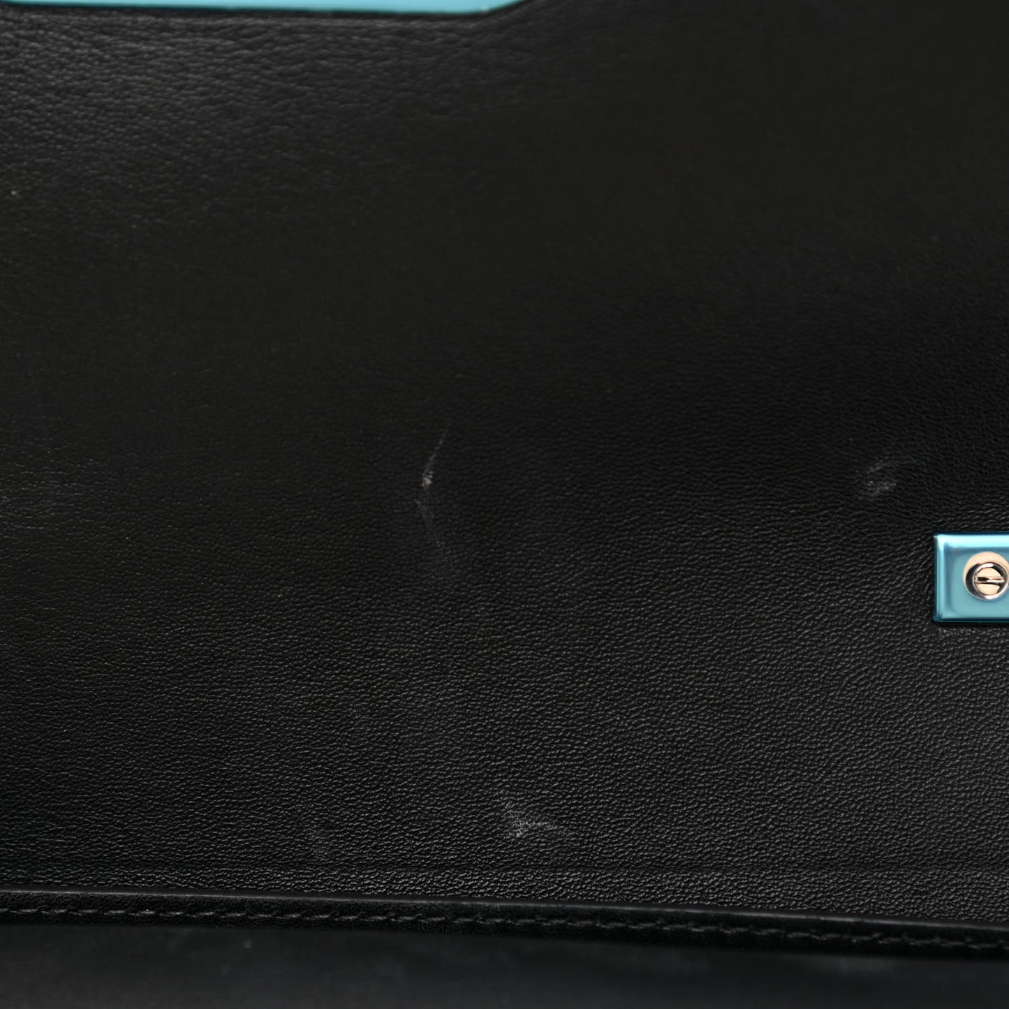 Textured Patent Calfskin Medium Vring Shoulder Bag Black