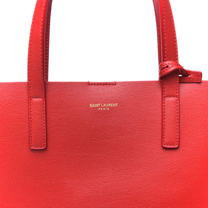 Saint Laurent Calfskin Toy Shopping Tote Rouge Eros 6 of 7
