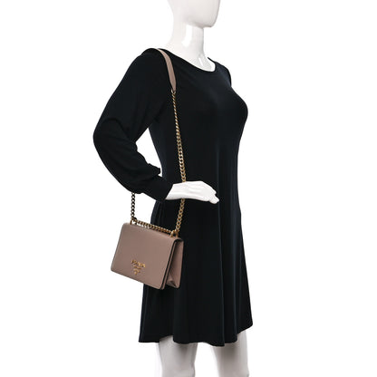 Prada Saffiano Chain Shoulder Bag Cammeo 3 of 8