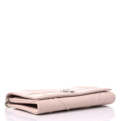 Christian Dior Grained Calfskin Diorama Croisiere Chain Wallet Rose Poudre 3 of 15