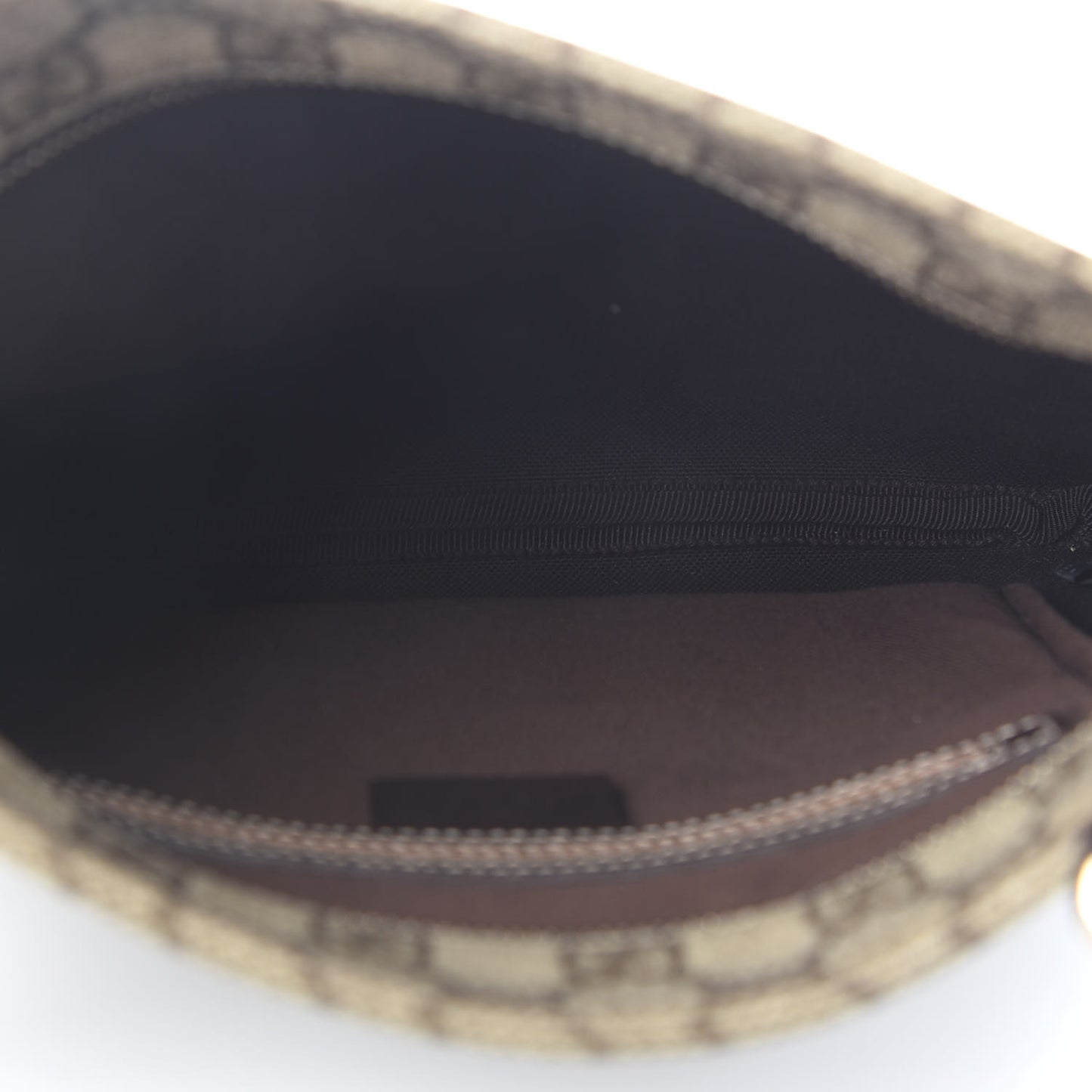 GG Supreme Monogram Small Flat Messenger Bag Dark Brown