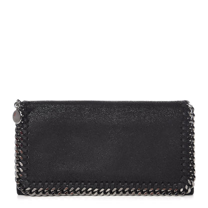 Stella McCartney Shaggy Deer Falabella Flap Wallet Black 1 of 9