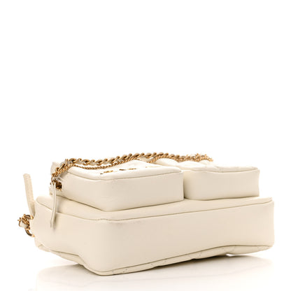 Chanel Calfskin Quilted Small Camera Case White 4 of 11