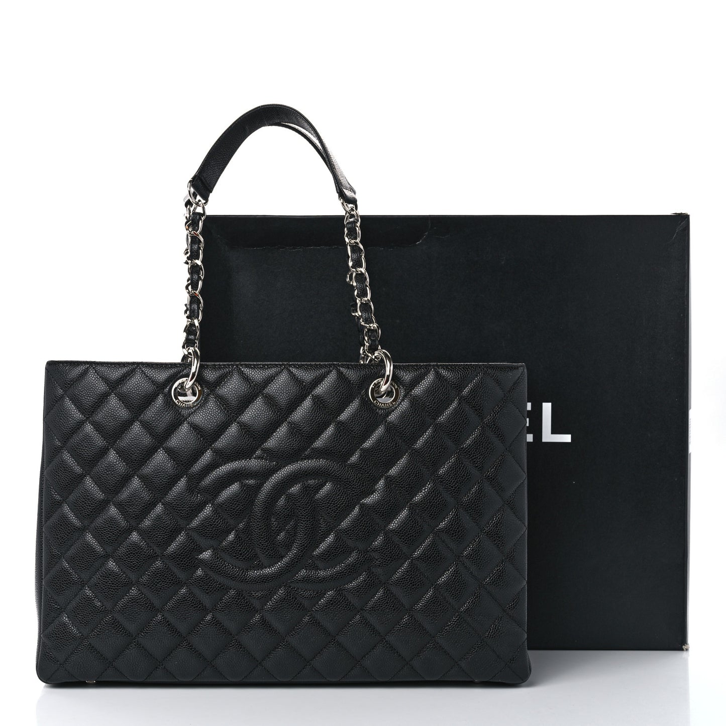 Caviar Quilted XL Grand Shopping Tote GST Black