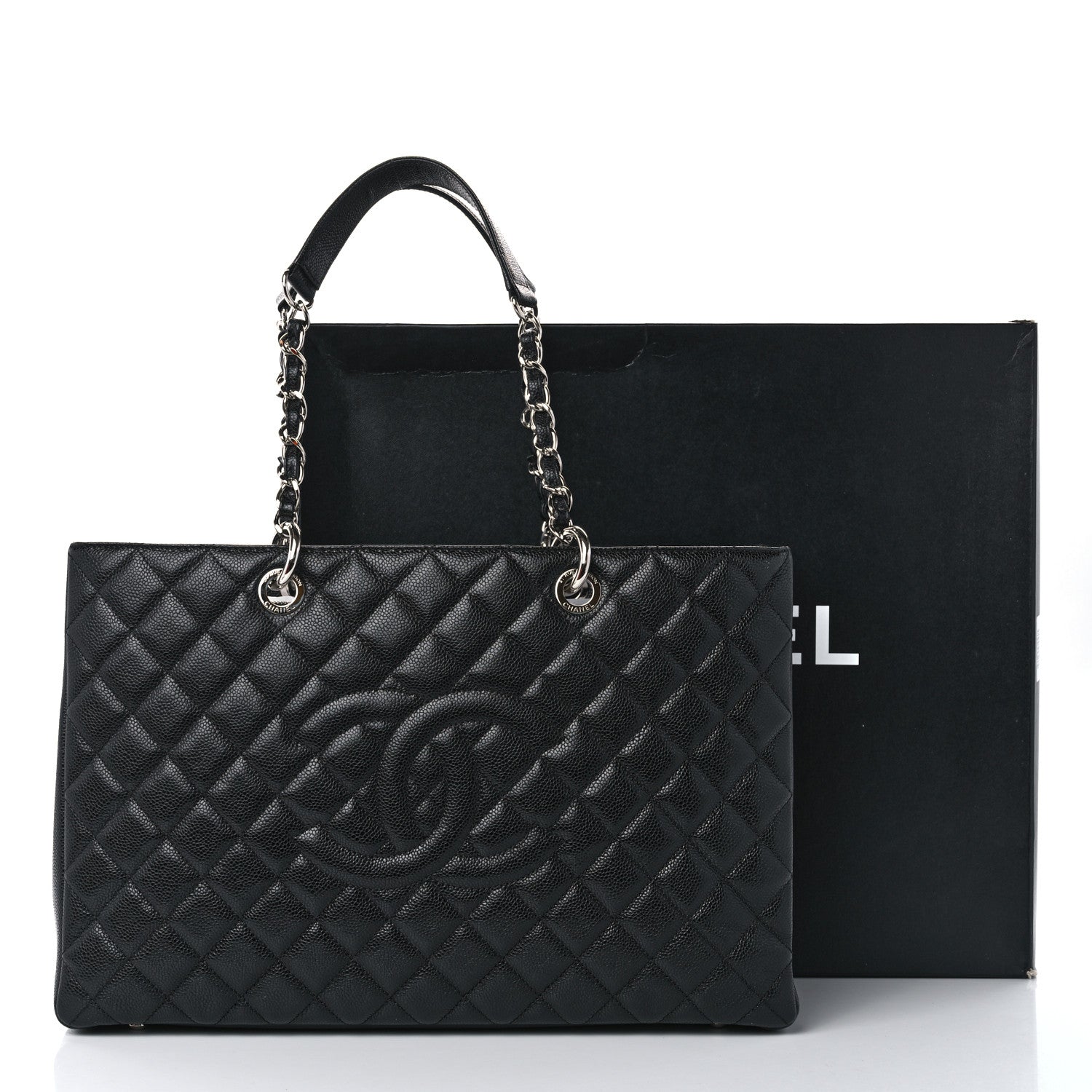 Chanel Caviar Quilted XL Grand Shopping Tote GST Black 11 of 11