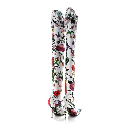 Balenciaga X GUCCI Jersey Floral Logo Boots 36 Multicolor Black 4 of 8