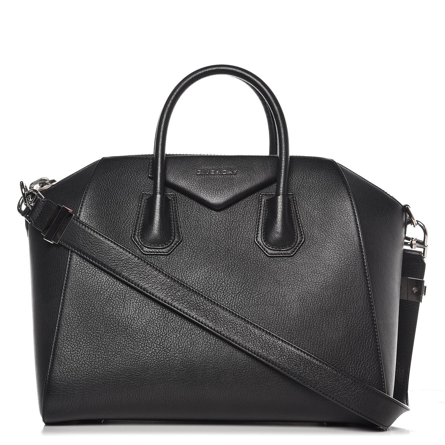 Sugar Goatskin Medium Antigona Black