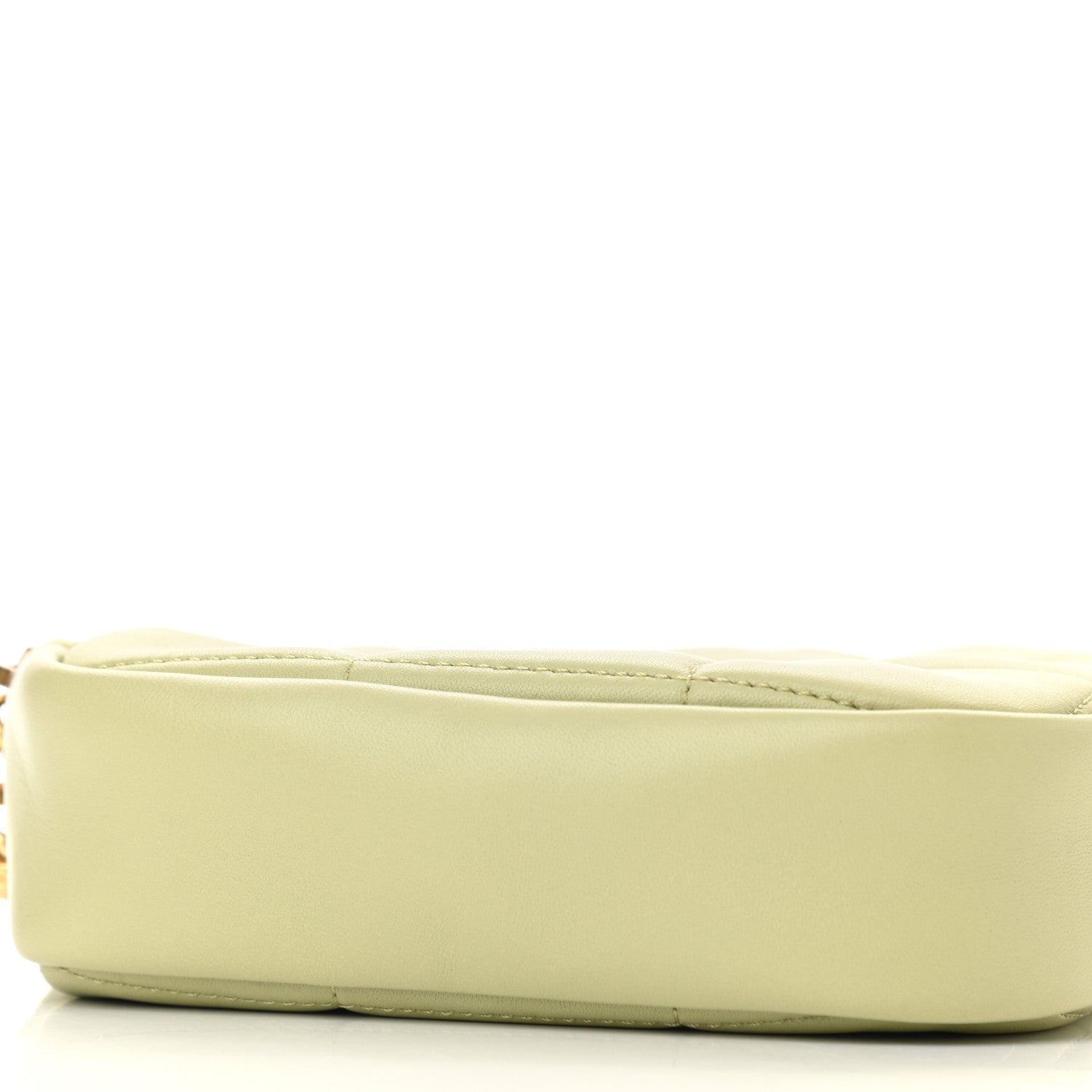Chanel Lambskin Quilted Diamond Clutch With Chain Light Green 9 of 11