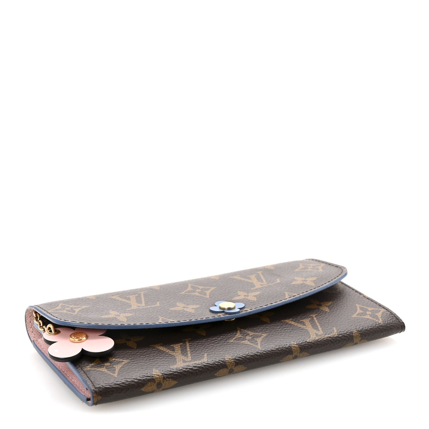 Monogram Bloom Flower Emilie Wallet Blue Jean