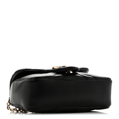 Gucci Lambskin Matelasse Mini GG Marmont Shoulder Bag Black 4 of 11