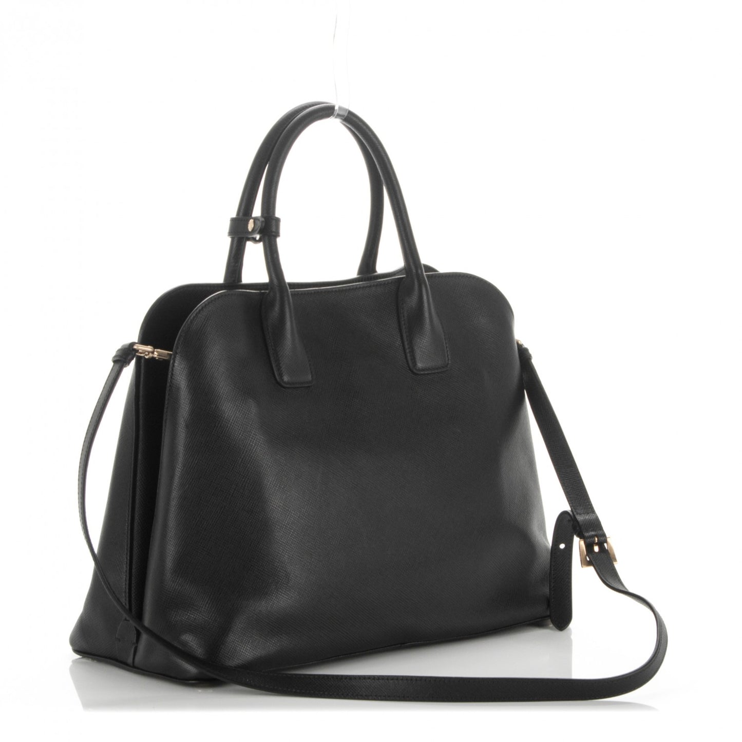 Saffiano Cuir Open Promenade Tote Black