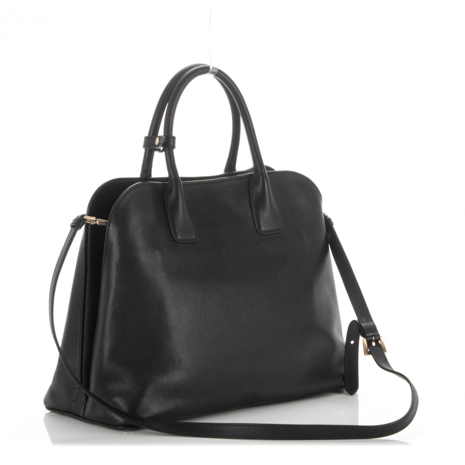 Prada Saffiano Cuir Open Promenade Tote Black 4 of 7