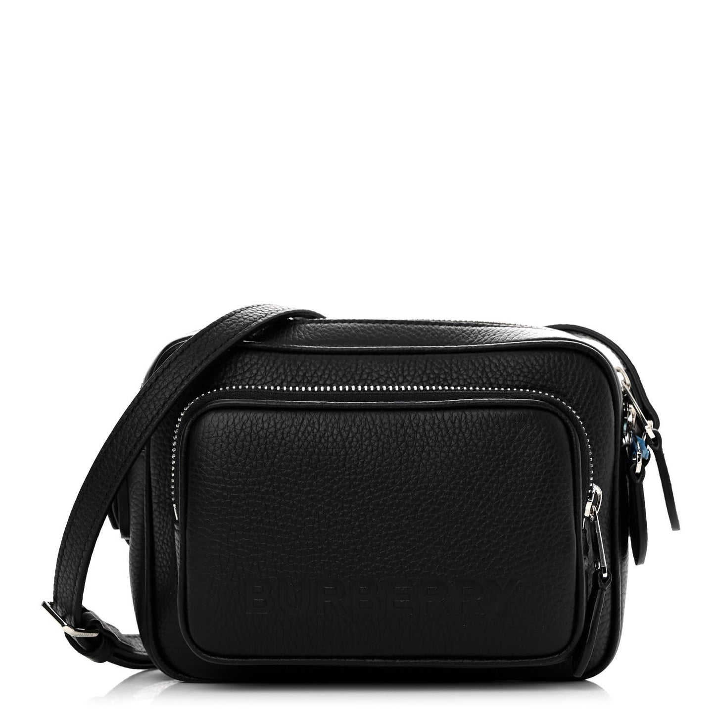 Grained Calfskin Small Camera Bag Black