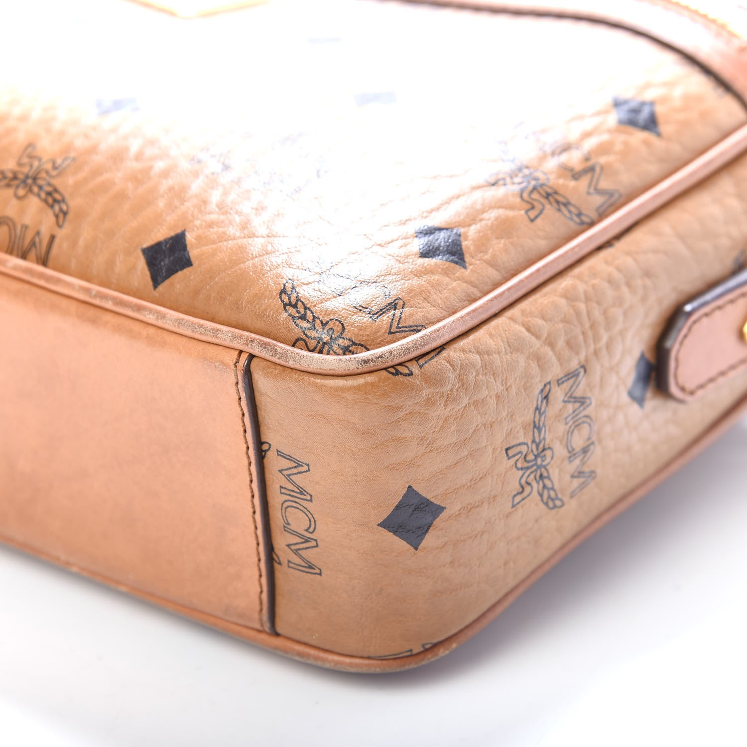 MCM Visetos Medium Heritage Line Camera Crossbody Bag Cognac 10 of 13