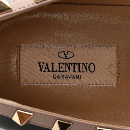 Valentino Garavani Patent Nappa Rockstud Ballerina Flats 41 Black Poudre 6 of 10
