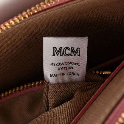 MCM Visetos Medium Crossbody Pouch Soft Pink 7 of 10