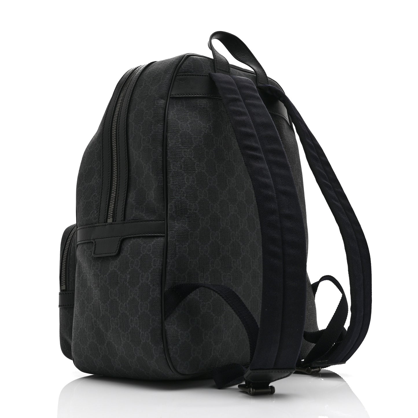GG Supreme Monogram Medium Day Backpack Grey Black