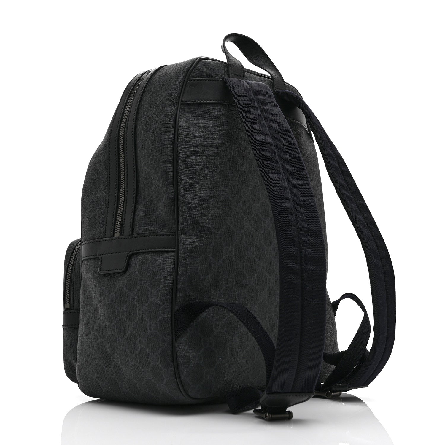Gucci GG Supreme Monogram Medium Day Backpack Grey Black 3 of 10