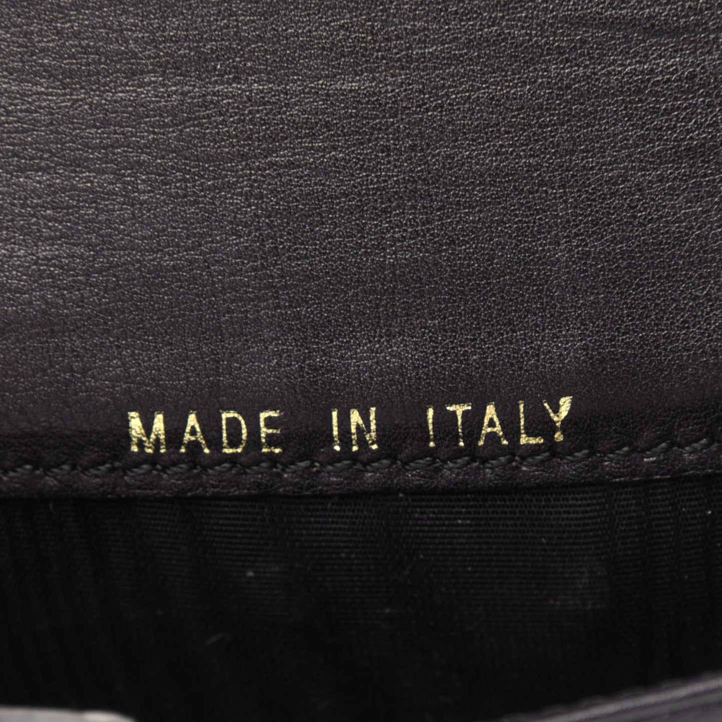 Grained Calfskin CC Flap Wallet Black