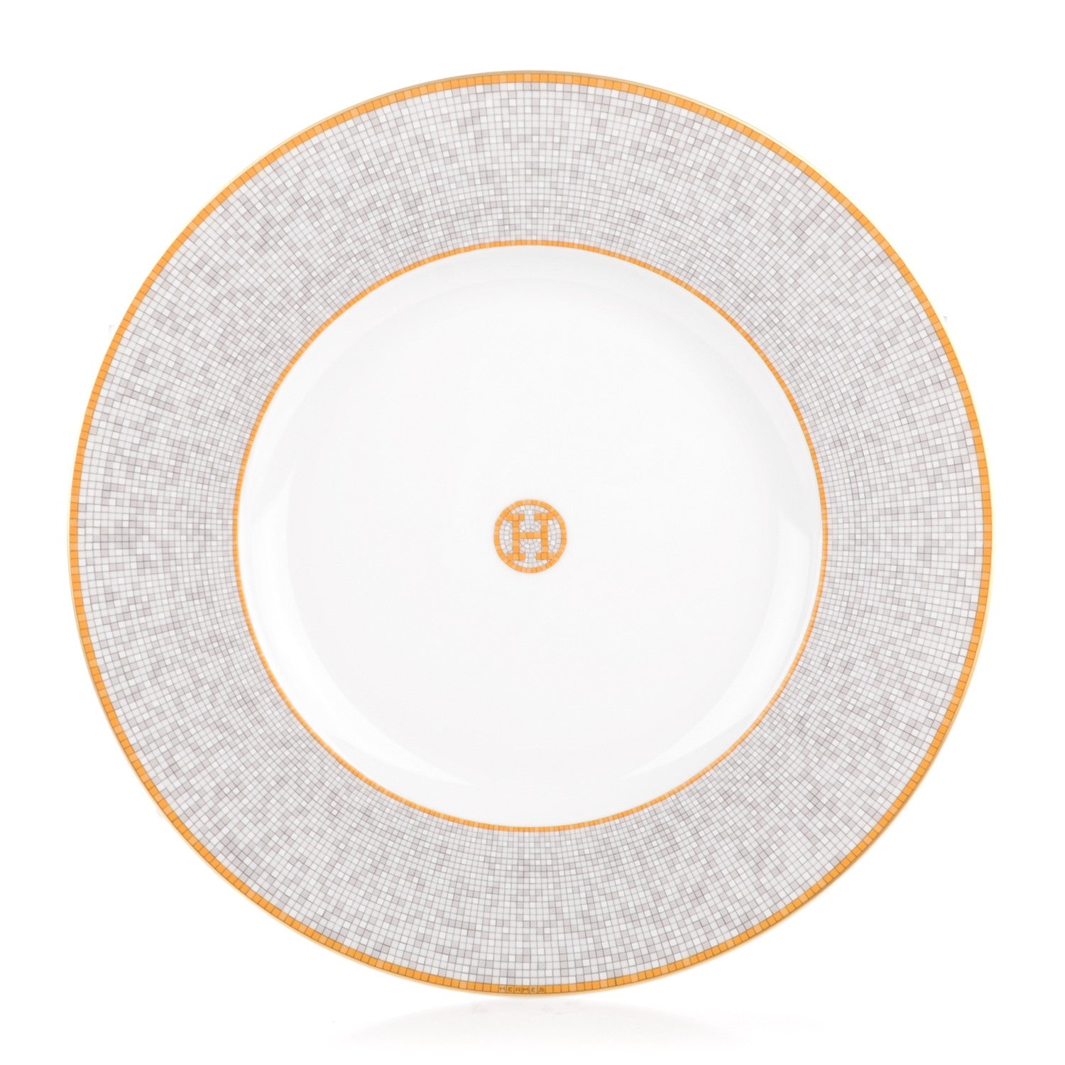 Hermes Porcelain Mosaique Au 24 Presentation Plate 1 of 6