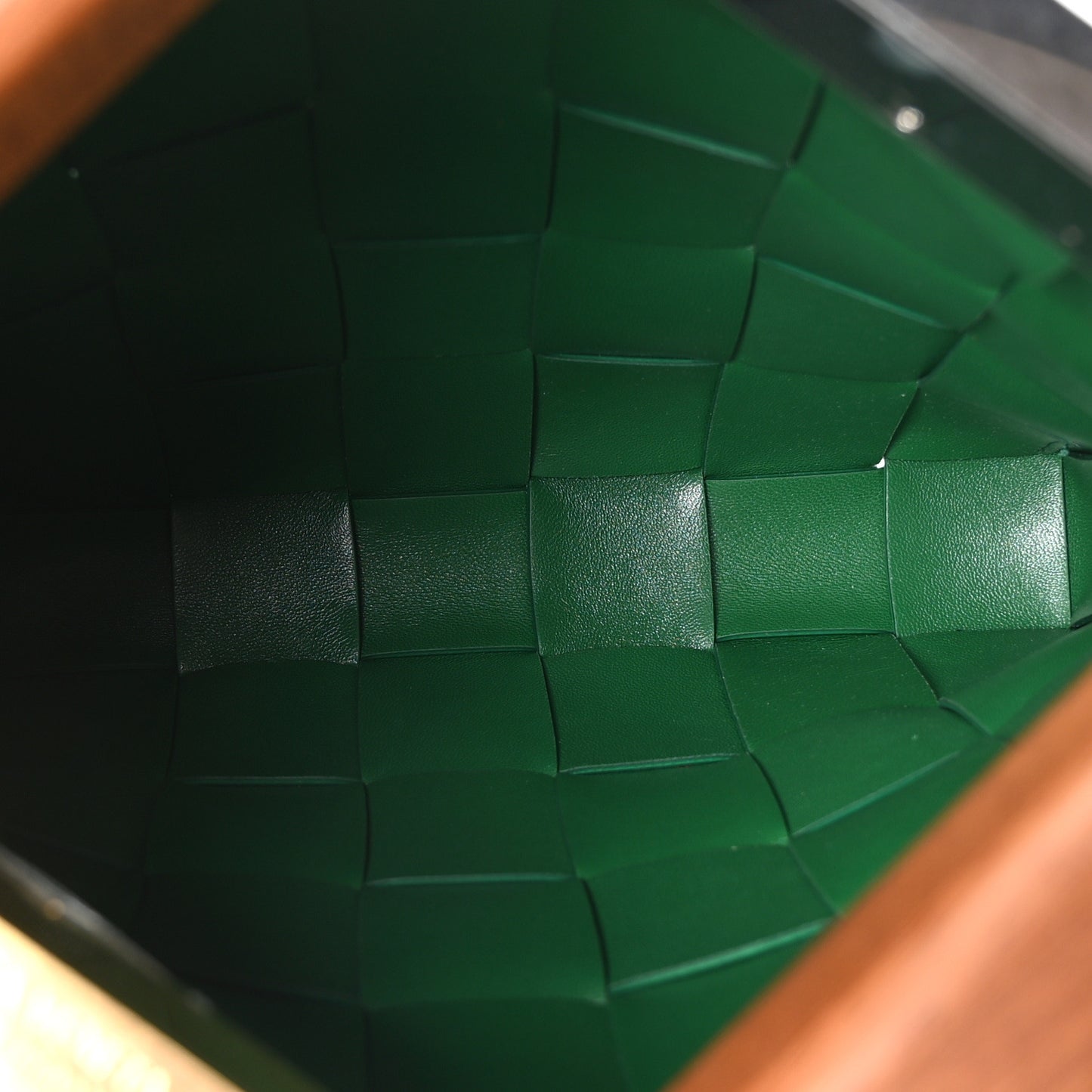 Nappa Intrecciato The Snap Clutch Racing Green