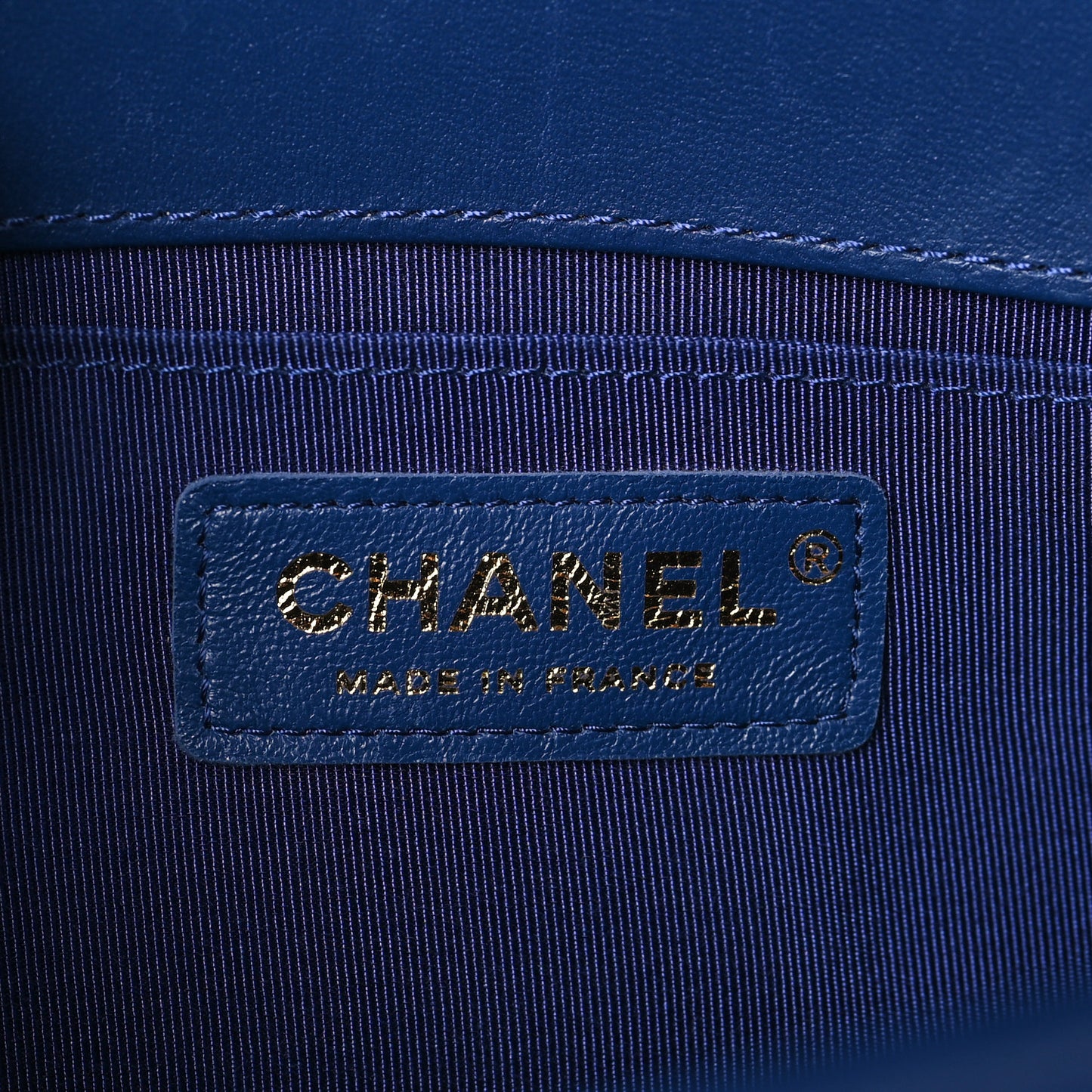 Lambskin Quilted Medium Boy Flap Blue