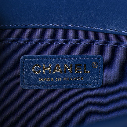Chanel Lambskin Quilted Medium Boy Flap Blue 5 of 9