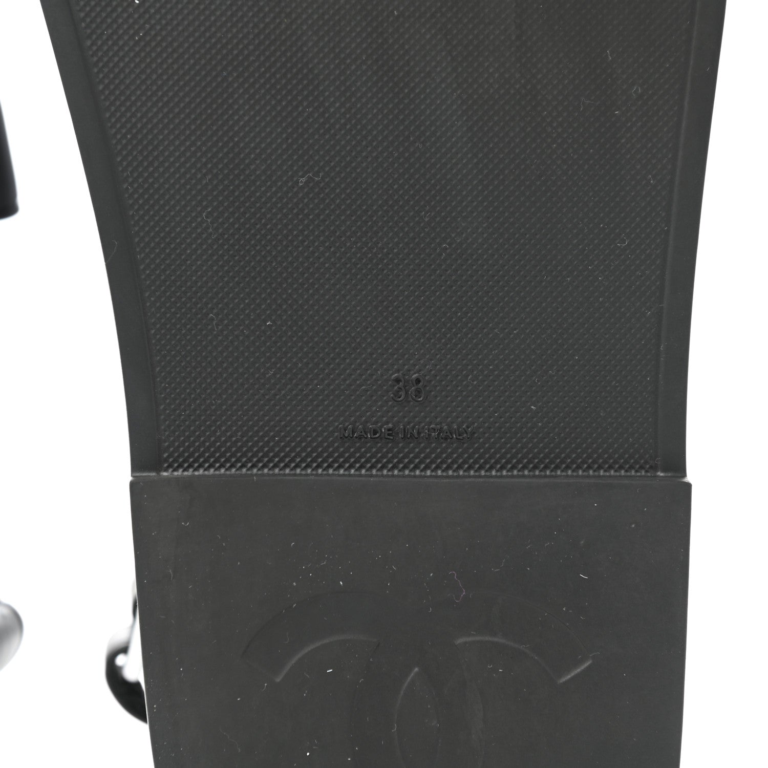 Chanel Rubber CC Dad Sandals 38 Black 6 of 9