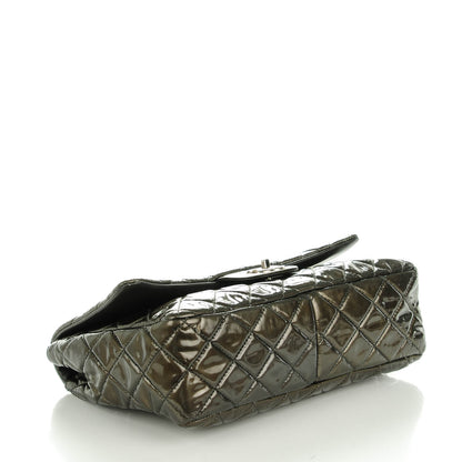 Chanel Patent Quilted Jumbo Single Flap Green 4 of 9