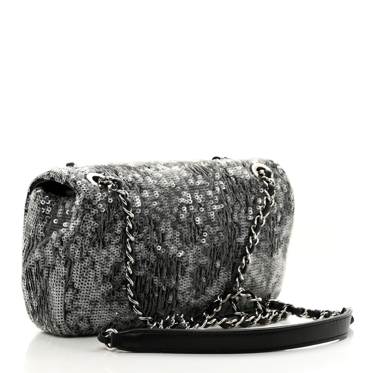 Sequin Small Single Flap Silver