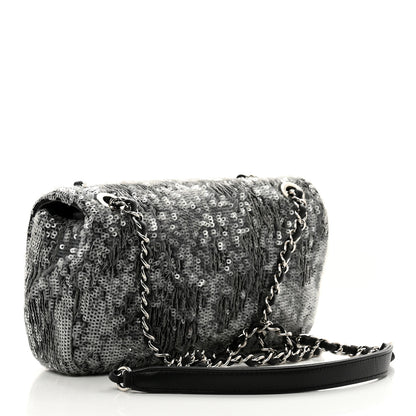 Chanel Sequin Small Single Flap Silver 3 of 10