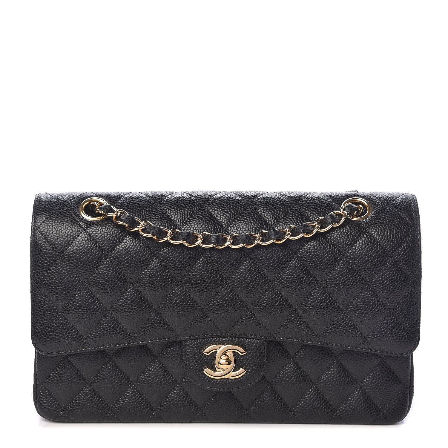 Chanel Caviar Quilted Medium Double Flap Black 1 of 12