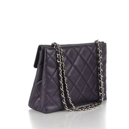 Chanel Caviar Quilted Flap Shoulder Bag Purple 3 of 9