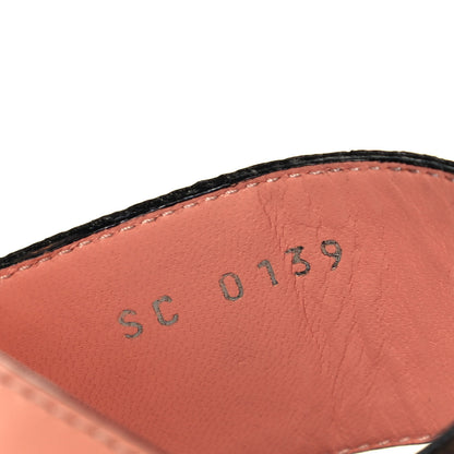 Louis Vuitton Calfskin Damier Ebene Passenger Heeled Sandals 36 8 of 9