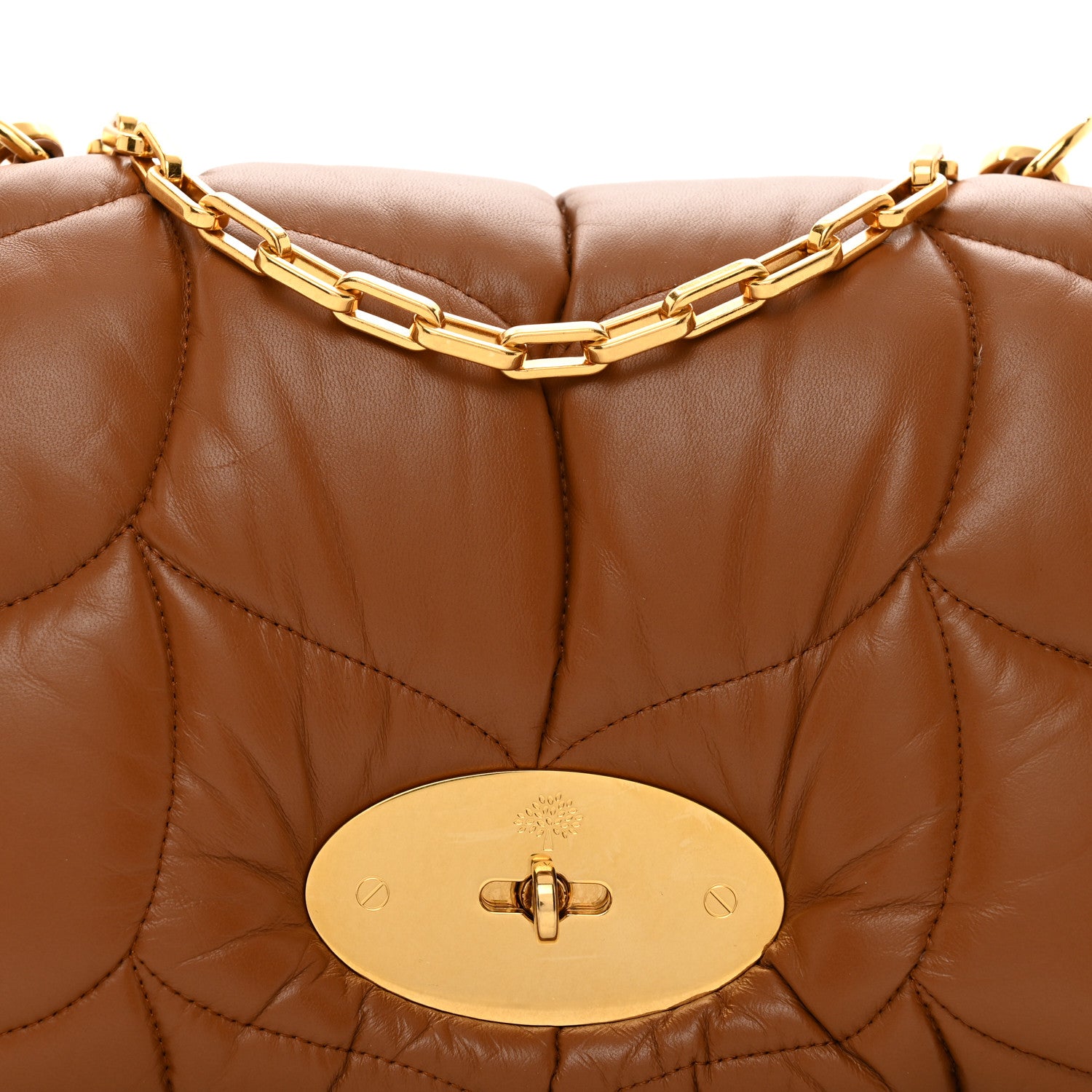 Mulberry Nappa Pillow Quilted Little Softie Bag Tobacco Brown 5 of 9