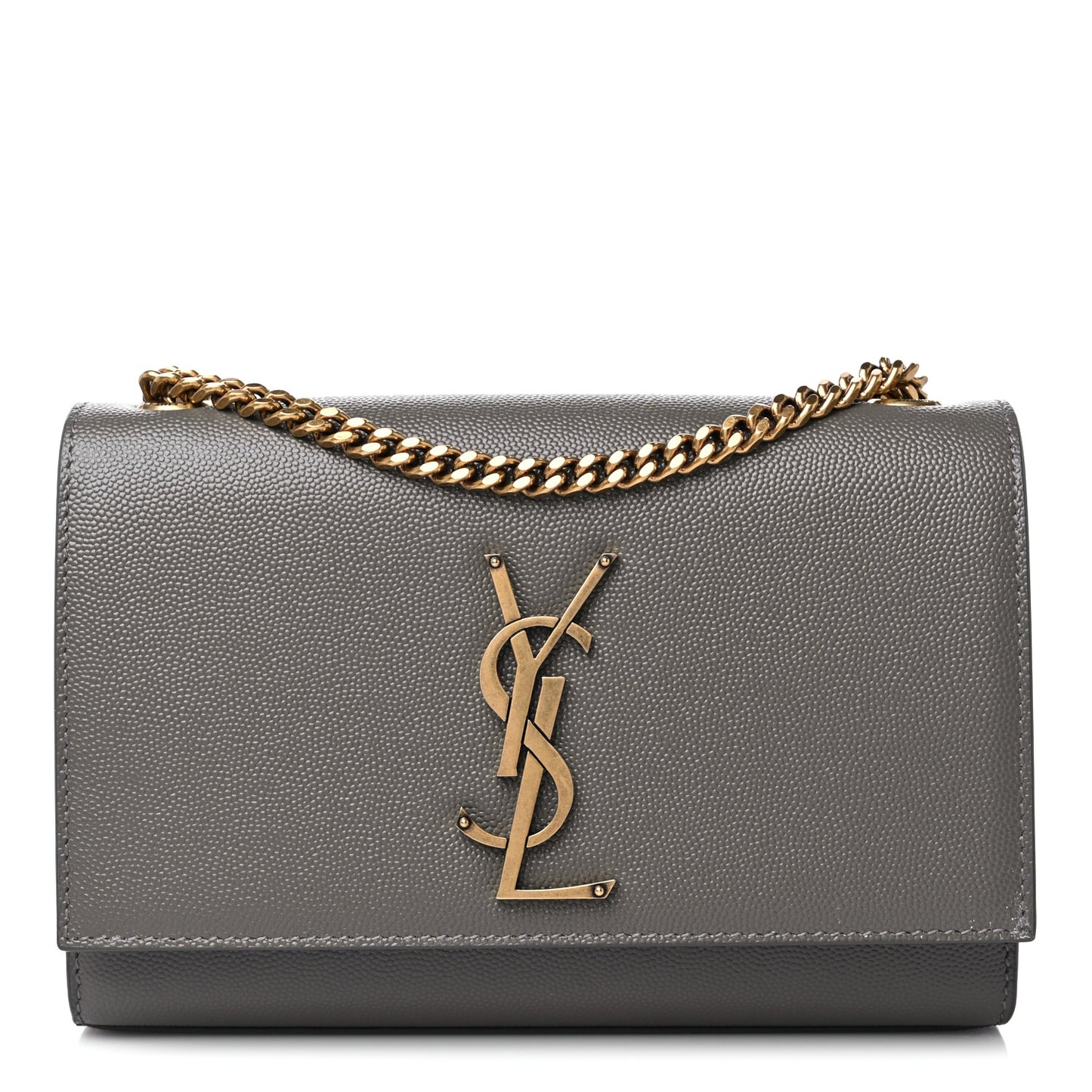 Grain De Poudre Small Monogram Kate Satchel Grey Kaki