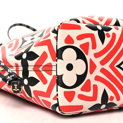 Louis Vuitton Monogram Giant Crafty Neverfull MM Creme Rouge Black 9 of 10
