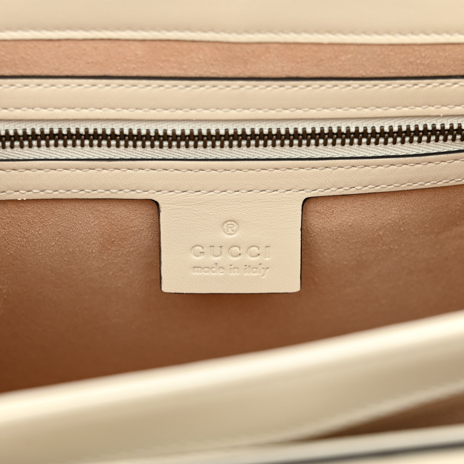 Gucci Calfskin Sylvie Web Small Queen Margaret Top Handle Bag White 6 of 11