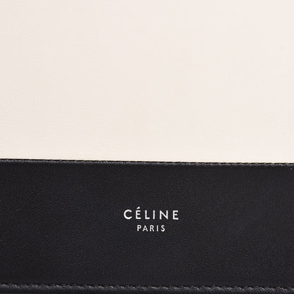 Celine Smooth Lambskin Frame Evening Chain Clutch Black White 7 of 8