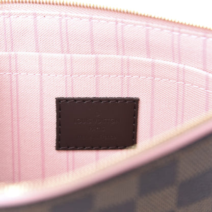 Louis Vuitton Damier Ebene Neverfull MM GM Pochette Rose Ballerine 6 of 7