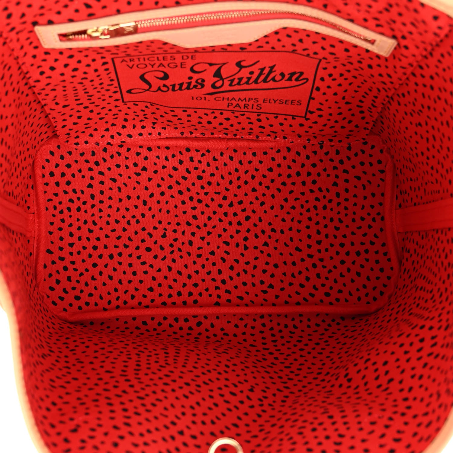 Louis Vuitton Monogram Kusama Waves Neverfull MM Red 5 of 9