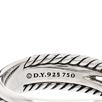 David Yurman Sterling Silver 18K Yellow Gold 6mm X Crossover Ring 54 7 4 of 4