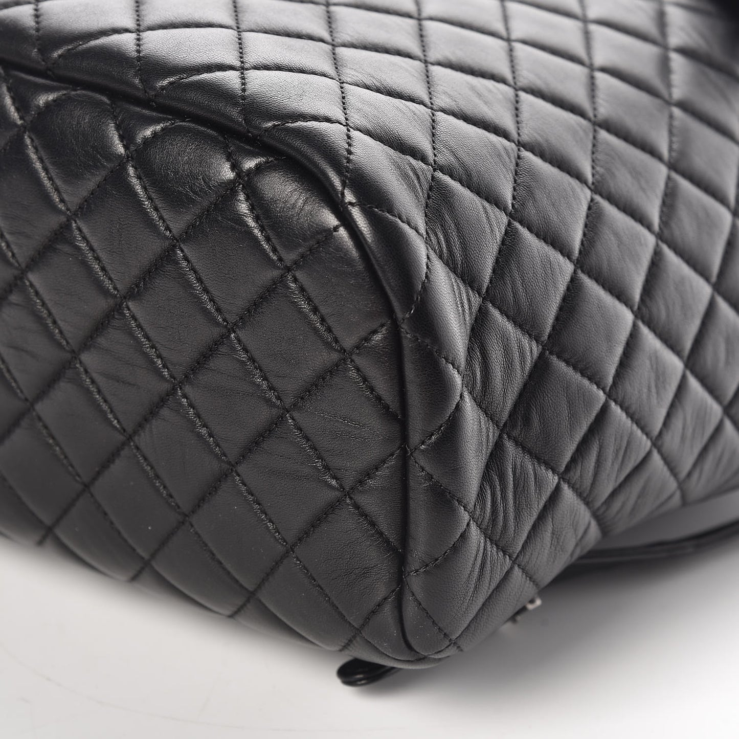 Calfskin Quilted Large Urban Spirit Backpack Black